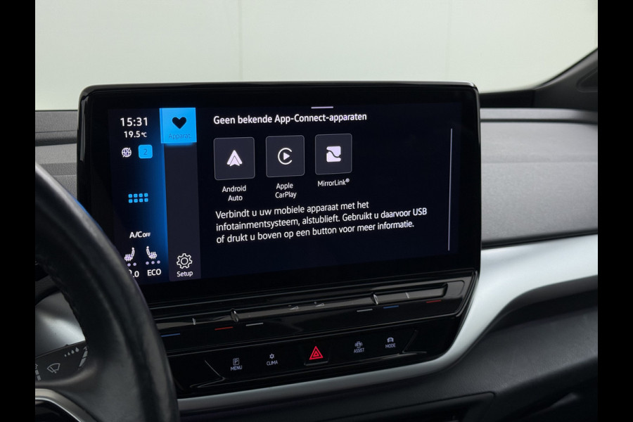 Volkswagen ID.4 Max 82kWh Warmtepomp Panoramadak Ergo-Comfort Stoelen+Memory Adap.Cruise Navi 3-Zone Ecc 360°Camera Apple Carplay Android Auto P Lmv 21" Stoel+Stuurverwarming Elek.Achterklep Privacy Glas Matrix Led Isofix DAB Origineel Nederlandse Auto Dealeronderhouden