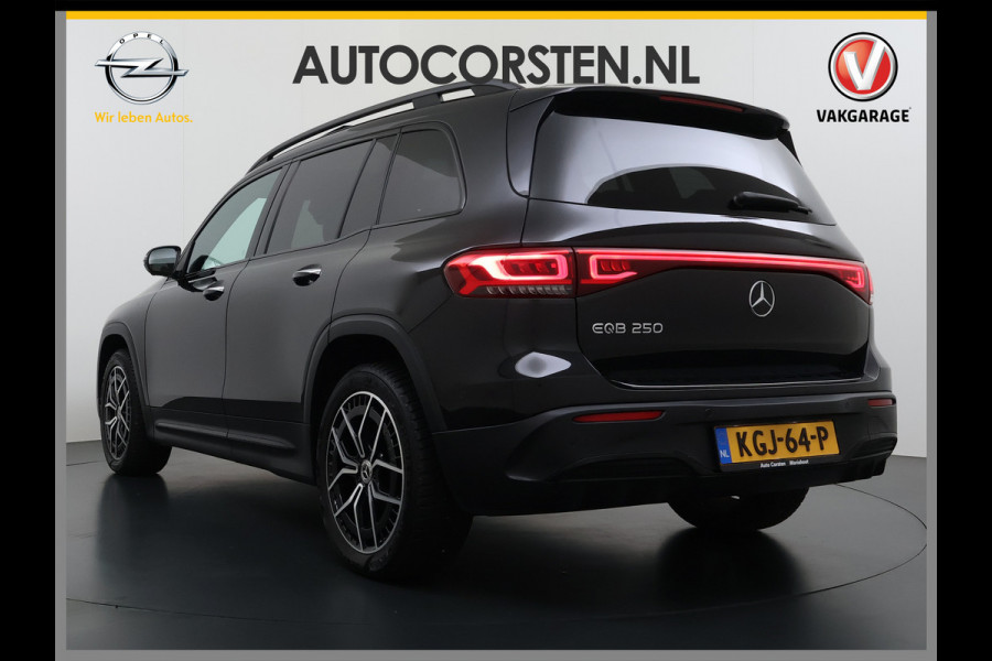 Mercedes-Benz EQB 250 AMG Line 7-Persoons Leder Panoramadak SOH 95% Adap.Cruise Navi Camera Stoelverwarming Pdc Night-pakket Elek.Achterklep Lmv 19" Privacy Glas Led DAB