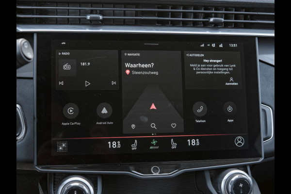 Lynk & Co 01 1.5 Black Edition Panoramadak|Trekhaak|Camera|ACC|Stoelverwarming|Navi|Carplay