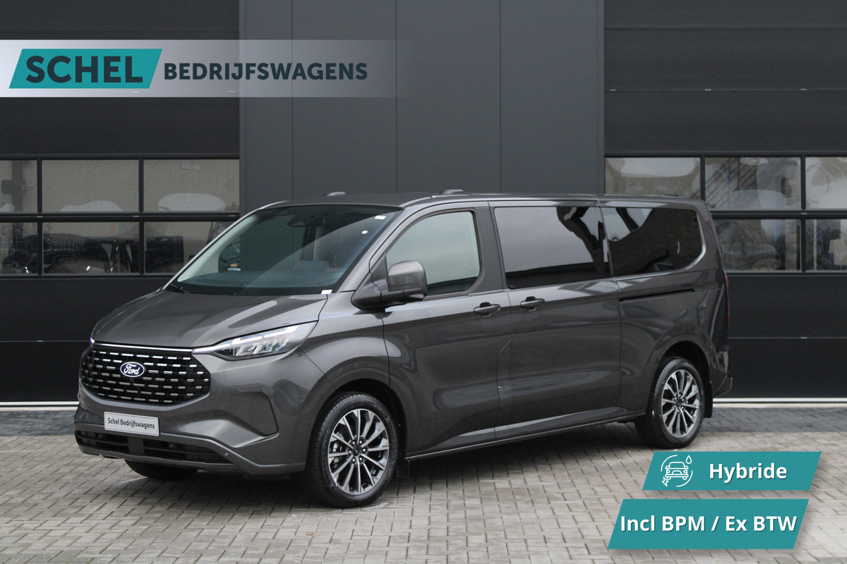 Ford Tourneo Custom 340 2.5 PHEV L2H1 Titanium X 232pk - 2x Schuif - ACC - 360 camera - Leder - Prijs excl. BTW - Rijklaar