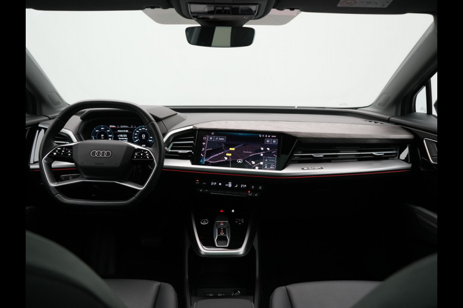 Audi Q4 e-tron 45 Quattro Edition 77 kWh 265pk Dealer O.H. | Panodak | Sonos Audio | Sfeerverlichting | Lederen Sportstoelen Verwarmd | Apple Carplay | Navigatie | DAB | 20"L.M |