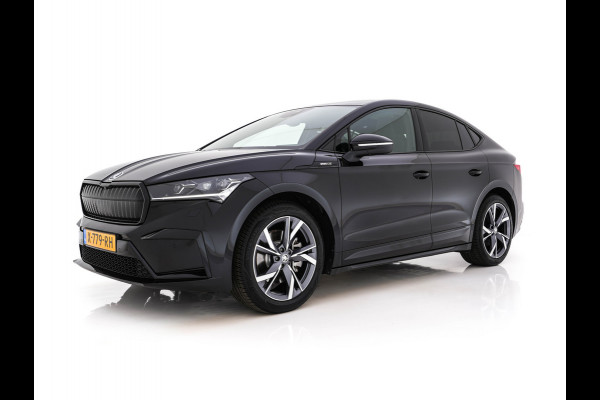 Škoda Enyaq Coupé 85 Sportline [ 3-Fase ] {SOH-95%} (INCL.BTW) *PANO | ADAPTIVE-CRUISE | LEATHER-ALCANTARA | FULL-LED | BLINDSPOT | HEATED-SPORTSEATS | CAMERA | KEYLESS | PRIVACY-GLASS | SHIFT-PADLLES | TOWBAR | 20''ALU*