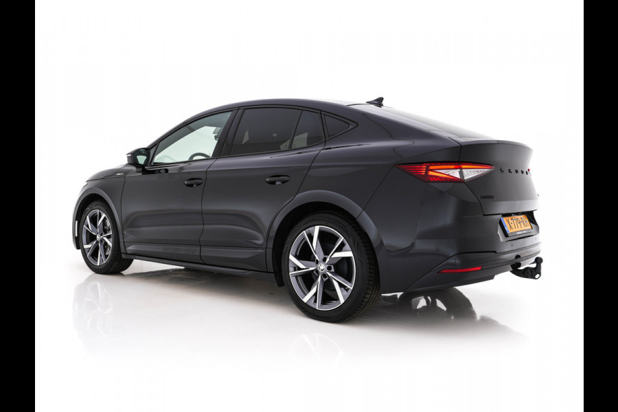 Škoda Enyaq Coupé 85 Sportline [ 3-Fase ] {SOH-95%} (INCL.BTW) *PANO | ADAPTIVE-CRUISE | LEATHER-ALCANTARA | FULL-LED | BLINDSPOT | HEATED-SPORTSEATS | CAMERA | KEYLESS | PRIVACY-GLASS | SHIFT-PADLLES | TOWBAR | 20''ALU*