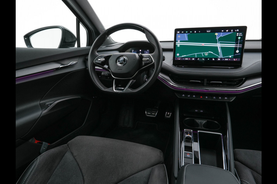 Škoda Enyaq Coupé 85 Sportline [ 3-Fase ] {SOH-95%} (INCL.BTW) *PANO | ADAPTIVE-CRUISE | LEATHER-ALCANTARA | FULL-LED | BLINDSPOT | HEATED-SPORTSEATS | CAMERA | KEYLESS | PRIVACY-GLASS | SHIFT-PADLLES | TOWBAR | 20''ALU*