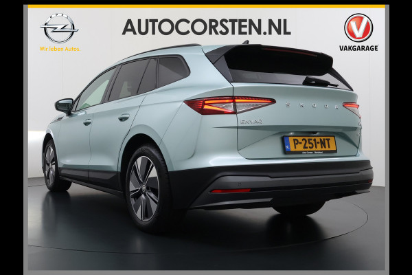 Škoda ENYAQ iV 60 Panoramadak Warmtepomp Trekhaak SOH 93% Elek.Stoel+Memory Navi 3-Zone Ecc 360°Camera Adap.Cruise Apple Carplay Android Auto Stoel+Stuurverwarming Lmv P Assist Keyless advanced Led Matrix Klimaat Plus Origineel Nederlandse Auto 1.000KG Trekgewicht