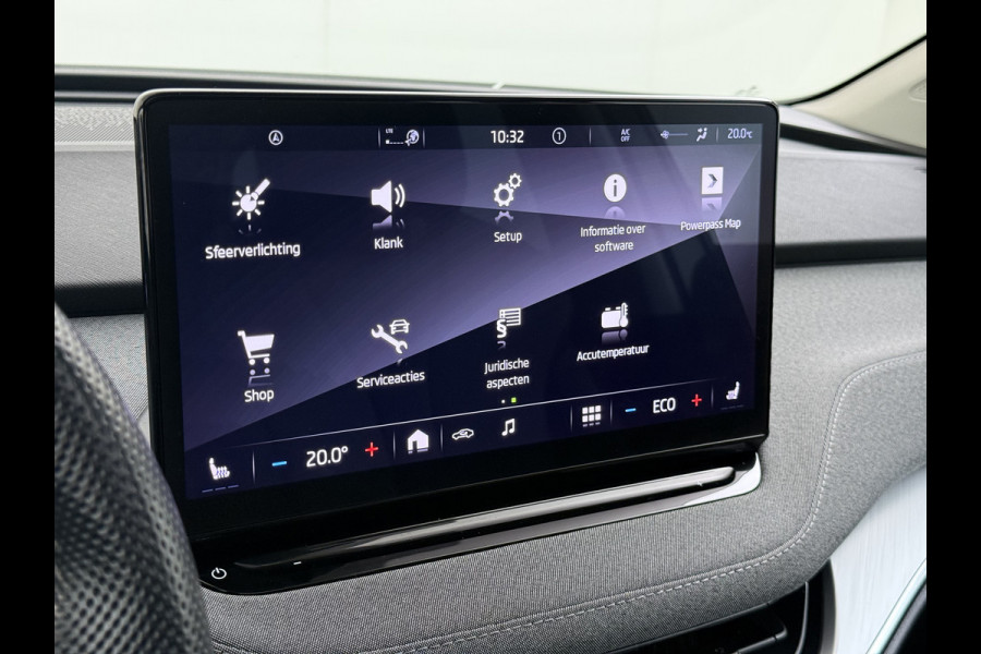 Škoda ENYAQ iV 60 Panoramadak Warmtepomp Trekhaak SOH 93% Elek.Stoel+Memory Navi 3-Zone Ecc 360°Camera Adap.Cruise Apple Carplay Android Auto Stoel+Stuurverwarming Lmv P Assist Keyless advanced Led Matrix Klimaat Plus Origineel Nederlandse Auto 1.000KG Trekgewicht