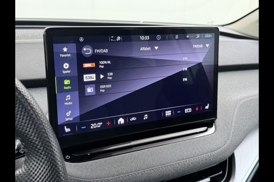 Škoda ENYAQ iV 60 Panoramadak Warmtepomp Trekhaak SOH 93% Elek.Stoel+Memory Navi 3-Zone Ecc 360°Camera Adap.Cruise Apple Carplay Android Auto Stoel+Stuurverwarming Lmv P Assist Keyless advanced Led Matrix Klimaat Plus Origineel Nederlandse Auto 1.000KG Trekgewicht