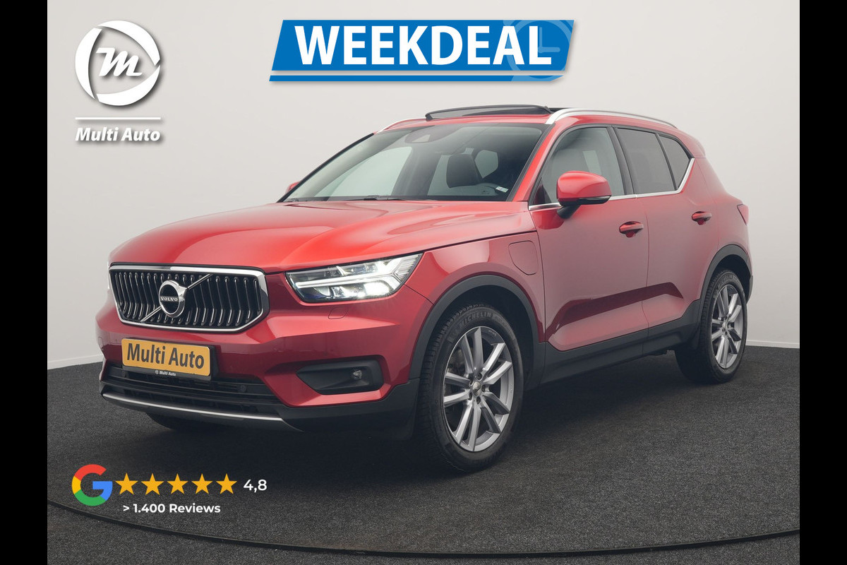 Volvo XC40 T5 Recharge Inscription PHEV 262pk Dealer O.H | Trekhaak af Fabriek | Panodak | Adaptive Cruise | Lederen Sportstoelen Verwarmd | 19"L.M | Camera | Keyless | Apple Carplay | Plug In Hybrid