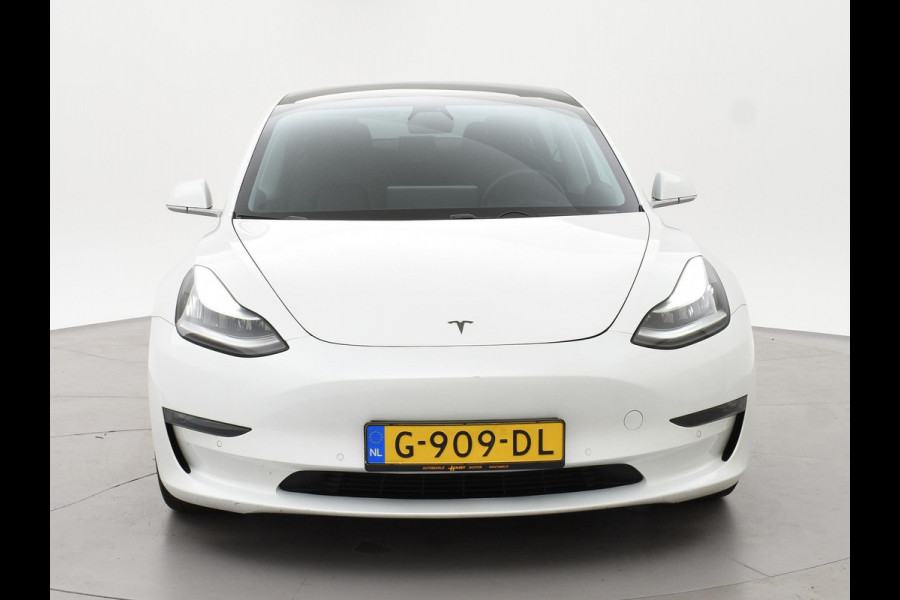 Tesla Model 3 LONG RANGE AWD 75 kWh + CARBON DASHBOARDINLEG | ZWART LEDER | STOELVERW. V+A