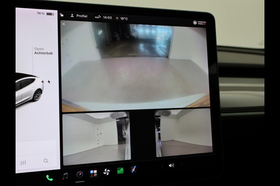 Tesla Model 3 LONG RANGE AWD 75 kWh + CARBON DASHBOARDINLEG | ZWART LEDER | STOELVERW. V+A