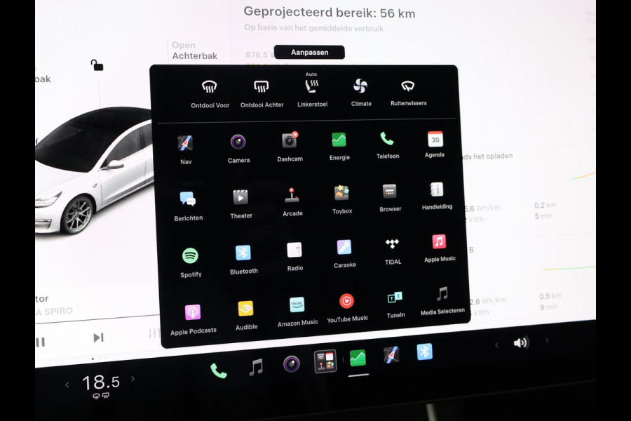 Tesla Model 3 LONG RANGE AWD 75 kWh + CARBON DASHBOARDINLEG | ZWART LEDER | STOELVERW. V+A