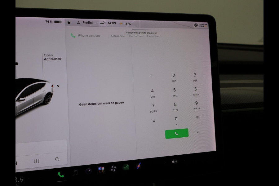 Tesla Model 3 LONG RANGE AWD 75 kWh + CARBON DASHBOARDINLEG | ZWART LEDER | STOELVERW. V+A