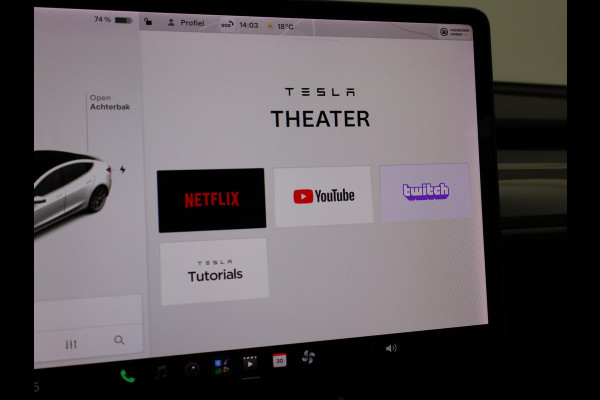 Tesla Model 3 LONG RANGE AWD 75 kWh + CARBON DASHBOARDINLEG | ZWART LEDER | STOELVERW. V+A