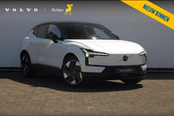 Volvo EX30 272PK Automaat Single Ext. Range Ultra 69 kWh Trekhaak / Adaptieve cruise control/ Panoramadak/ BLIS/ Parkeersensoren met 360 camera / Getint Glas / Stoel en stuurwielverwarming / Elektrische stoelen / Apple carplay / Elektrische achterklep / Keyless entry