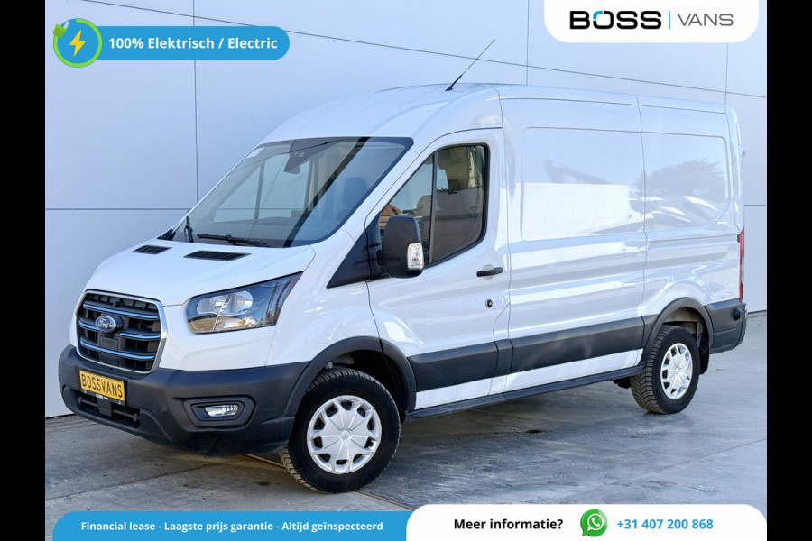 Ford E-Transit 68kWh 184PK L2H2 317km WLTP 96,1% (SOH) BEV Snelladen Camera Cruise control Climate control Carplay Navigatie Parkeersensoren