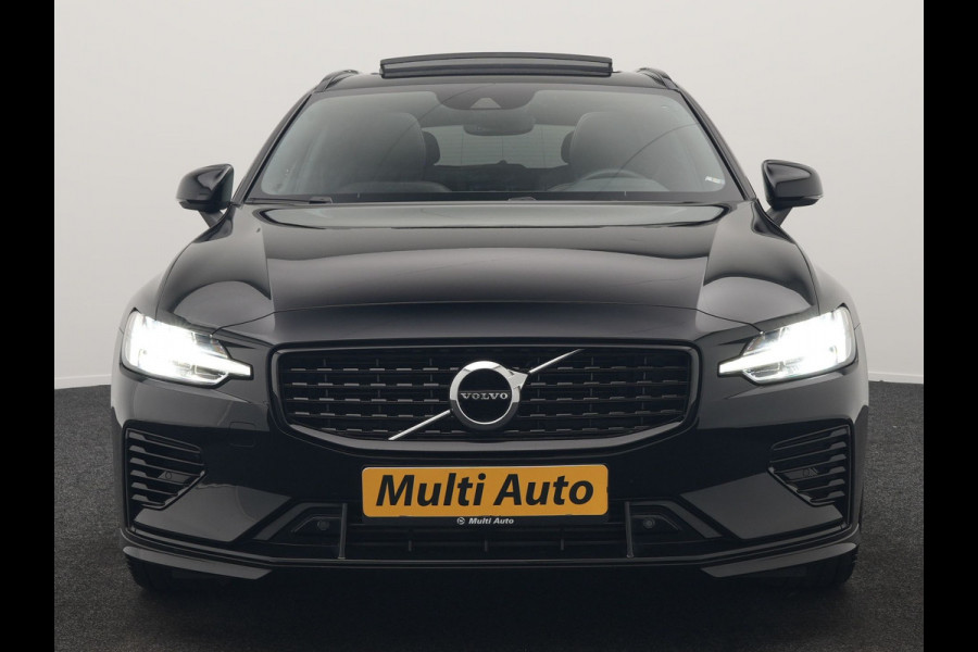 Volvo V60 T6 Recharge AWD R-Design LONG RANGE PHEV 350pk Dealer O.H. | Panodak | Camera | Harman / Kardon | Lederen Sportstoelen Memory & Verwarmd | Apple Carplay | Keyless | Stuur Verwarmd | Navigatie | DAB | 19"L.M | Plug In Hybrid |
