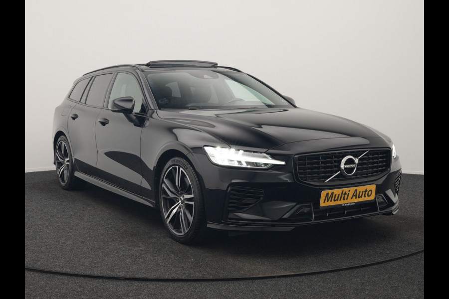 Volvo V60 T6 Recharge AWD R-Design LONG RANGE PHEV 350pk Dealer O.H. | Panodak | Camera | Harman / Kardon | Lederen Sportstoelen Memory & Verwarmd | Apple Carplay | Keyless | Stuur Verwarmd | Navigatie | DAB | 19"L.M | Plug In Hybrid |