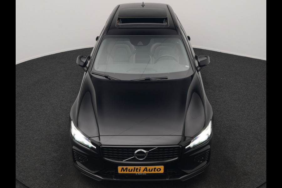 Volvo V60 T6 Recharge AWD R-Design LONG RANGE PHEV 350pk Dealer O.H. | Panodak | Camera | Harman / Kardon | Lederen Sportstoelen Memory & Verwarmd | Apple Carplay | Keyless | Stuur Verwarmd | Navigatie | DAB | 19"L.M | Plug In Hybrid |