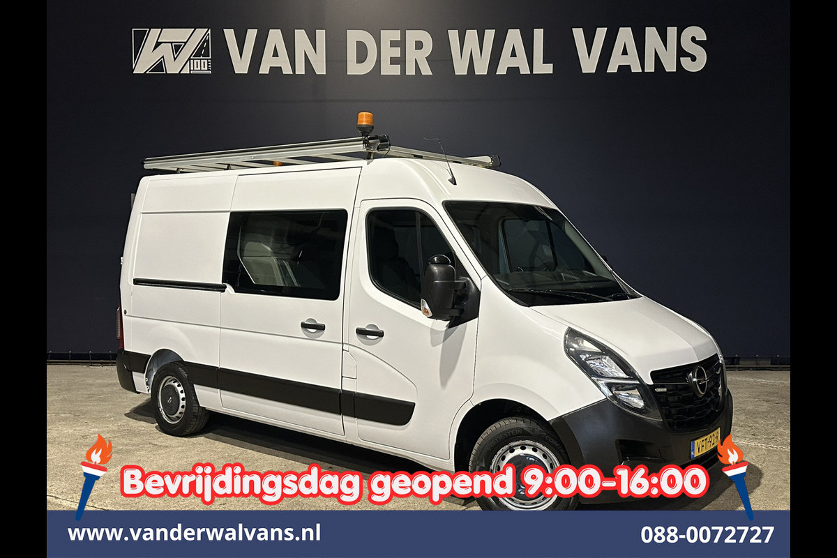 Opel Movano 2.3 Turbo 150pk L2H2 Dubbele Cabine Inrichting Euro6 Airco | Imperiaal | 2500kg Trekhaak | Camera | Navigatie 5-Zits, LED, Cruisecontrol, Parkeersensoren