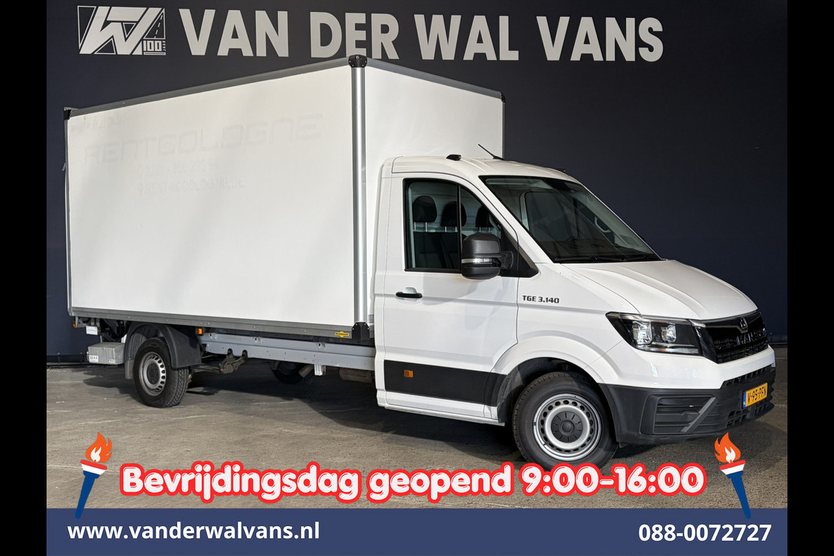 MAN TGE 2.0 141pk Bakwagen Laadklep Euro6 Airco | Apple Carplay | Android Auto Bijrijdersbank, 969kg laadvermogen