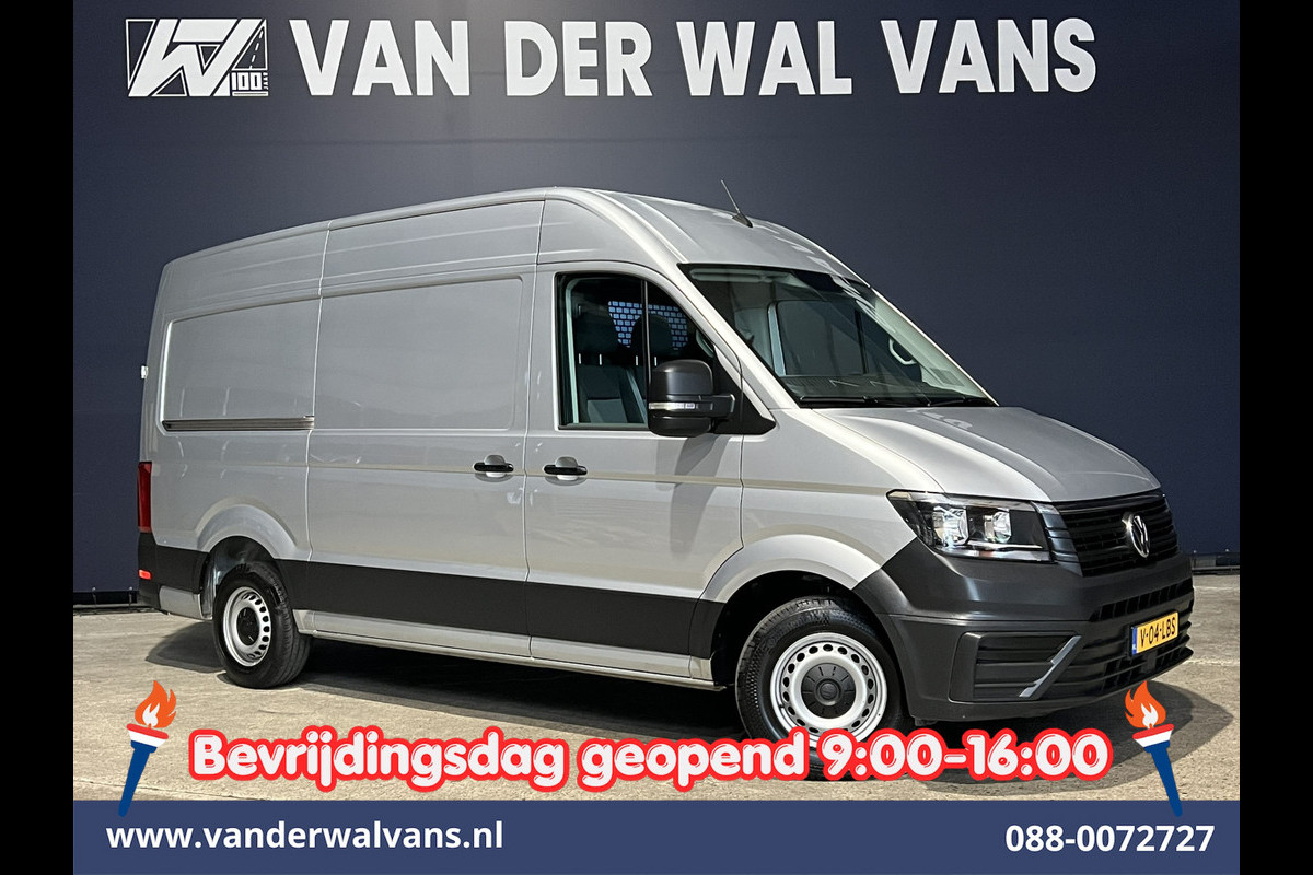 Volkswagen Crafter 2.0 TDI 140pk L3H3 L2H2 Euro6 Airco | Navigatie | Apple Carplay | Cruisecontrol Android Auto, Bijrijdersbank, 3000kg trekvermogen, zilver