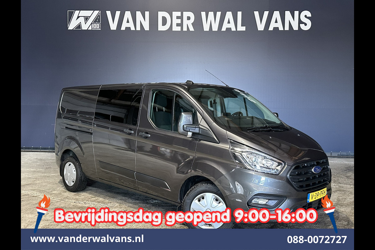Ford Transit Custom 2.0 TDCI 170pk L2H1 Dubbele Cabine Euro6 Airco | 5-Zits | 2x Zijdeur | Camera | LED Apple Carplay, Android Auto, Cruisecontrol, Parkeersensoren, Stoelverwarming, Verwarmde voorruit 2800kg trekvermogen