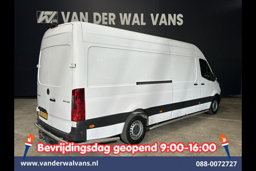Mercedes-Benz Sprinter 315CDI 150pk 9G-Tronic Automaat L3H2 Euro6 Airco | Camera | Apple Carplay | Cruisecontrol Android Auto, Chauffeursstoel, Sidebars, Trekhaak, Bijrijdersbank