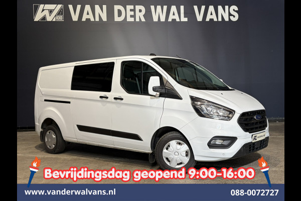 Ford Transit Custom 2.0 TDCI 130pk L2H1 Dubbele Cabine Euro6 Airco | 6-Zits | Camera | Apple Carplay Android Auto, Cruisecontrol, Stoelverwarming, Parkeersensoren, Achterklep