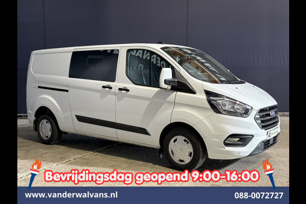 Ford Transit Custom 2.0 TDCI 130pk L2H1 Dubbele Cabine Euro6 Airco | 6-Zits | Camera | Apple Carplay Android Auto, Cruisecontrol, Stoelverwarming, Parkeersensoren, Achterklep