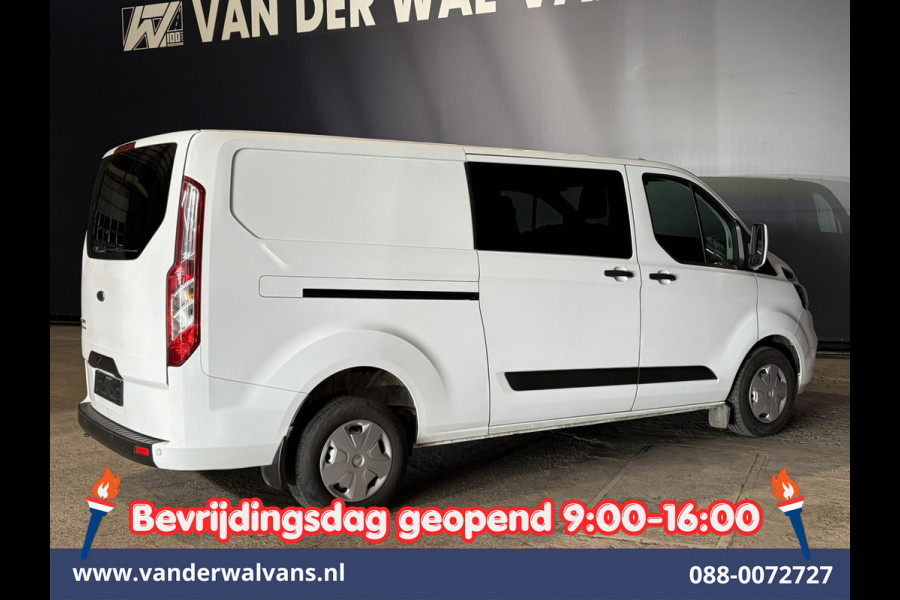 Ford Transit Custom 2.0 TDCI 130pk L2H1 Dubbele Cabine Euro6 Airco | 6-Zits | Camera | Apple Carplay Android Auto, Cruisecontrol, Stoelverwarming, Parkeersensoren, Achterklep
