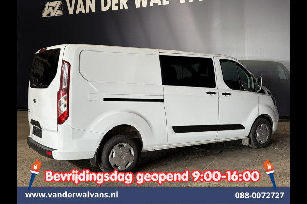 Ford Transit Custom 2.0 TDCI 130pk L2H1 Dubbele Cabine Euro6 Airco | 6-Zits | Camera | Apple Carplay Android Auto, Cruisecontrol, Stoelverwarming, Parkeersensoren, Achterklep
