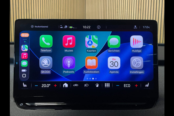Škoda ENYAQ iV 80|91% SOH|GROTE ACCU|ELEK.TREKHAAK|STOEL+STUURVERWARMING|CAMERA|CARPLAY/ANDROID|NAVI|NL-AUTO|NAP|1e EIG.|INCL.BTW|