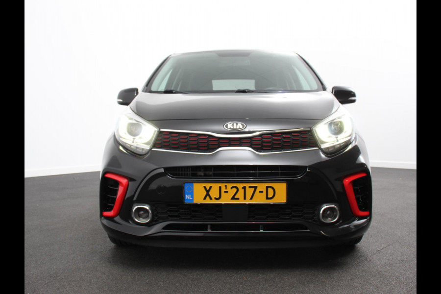 Kia Picanto 1.0 T-GDI 100pk ! GT-Line Leder Keyless Navigatie Apple Carplay/Android Auto Stoelverwarming Lichtmetalen Velgen Cruise Control Climate Control Camera Parkeer sensoren Bluetooth