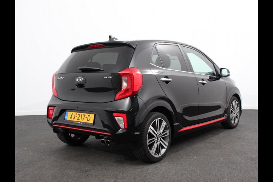 Kia Picanto 1.0 T-GDI 100pk ! GT-Line Leder Keyless Navigatie Apple Carplay/Android Auto Stoelverwarming Lichtmetalen Velgen Cruise Control Climate Control Camera Parkeer sensoren Bluetooth