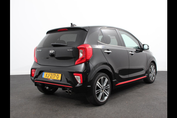 Kia Picanto 1.0 T-GDI 100pk ! GT-Line Leder Keyless Navigatie Apple Carplay/Android Auto Stoelverwarming Lichtmetalen Velgen Cruise Control Climate Control Camera Parkeer sensoren Bluetooth
