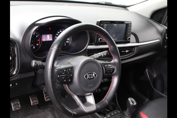 Kia Picanto 1.0 T-GDI 100pk ! GT-Line Leder Keyless Navigatie Apple Carplay/Android Auto Stoelverwarming Lichtmetalen Velgen Cruise Control Climate Control Camera Parkeer sensoren Bluetooth