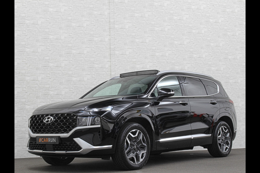 Hyundai Santa Fe 1.6 T-GDI PHEV Premium Plus Sky | Panorama | 360 Camera | ACC | 100% SOH | Krell-Sound | Head-Up | Stoelventilatie | Leder | Memory | Keyless-Entry | Stoelverwarming V+A | Stuurwielverwarming | Alcantara Hemel | Dodehoek | Lane Assist | Full-LED | 19 inch | Carplay | Zonwering | Getint Glas |