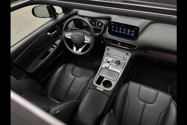Hyundai Santa Fe 1.6 T-GDI PHEV Premium Plus Sky | Panorama | 360 Camera | ACC | 100% SOH | Krell-Sound | Head-Up | Stoelventilatie | Leder | Memory | Keyless-Entry | Stoelverwarming V+A | Stuurwielverwarming | Alcantara Hemel | Dodehoek | Lane Assist | Full-LED | 19 inch | Carplay | Zonwering | Getint Glas |