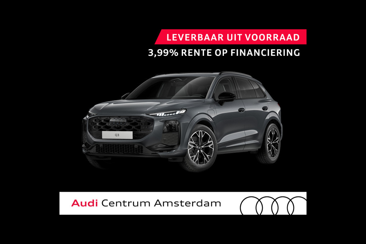 Audi Q3 S edition e-hybrid 272 pk | Panorama-glasdak | Optiekpakket zwart-glanzend | Sportstoelen zwart leder | Techniekpakket plus |