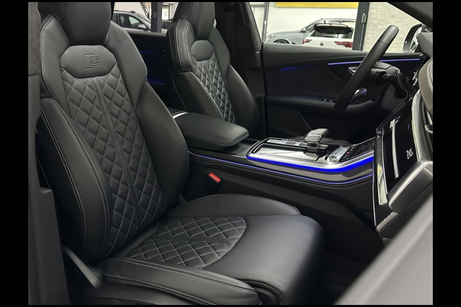 Audi Q8 60e 462PK Competition Plus | RS-Seats | Carbon | B&O | 360 Camera | ACC | Panorama | Valcona Leder | 23" Audi Sport | Luchtvering | Keyless-Entry | Tour-Pakket | Lane & Side assist | Bovag Garantie.