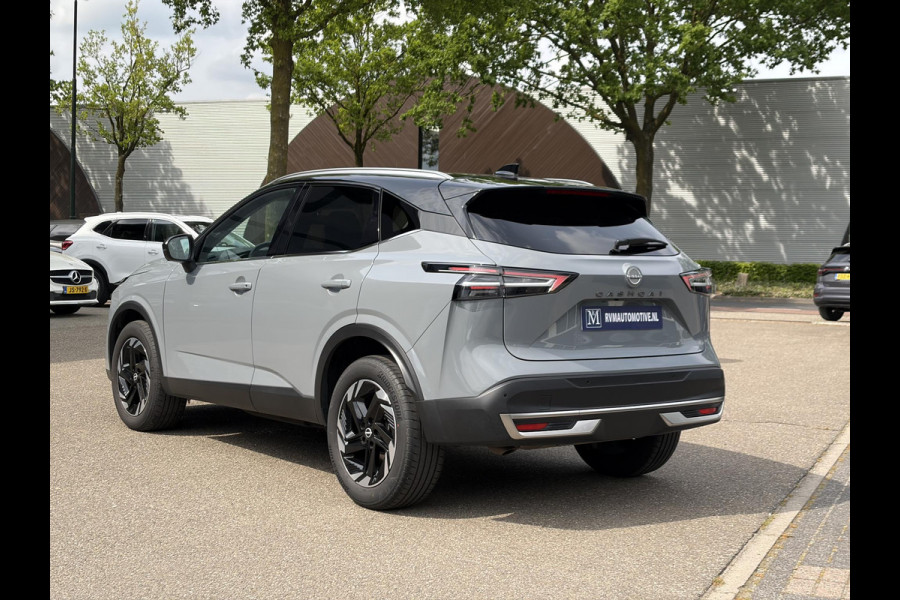Nissan QASHQAI 1.3 MHEV Xtronic N-Connecta FABRIEKSGARANTIE| STOEL + STUURVERWARMING| VOORRUITVERWARMING| ELEKTRISCHE ACHTERKLEP| HEAD-UP DISPLAY| PANORAMADAK| ADAPTIVE CRUISE CONTROL| DODE HOEK SENSOR| 360 CAMERA|