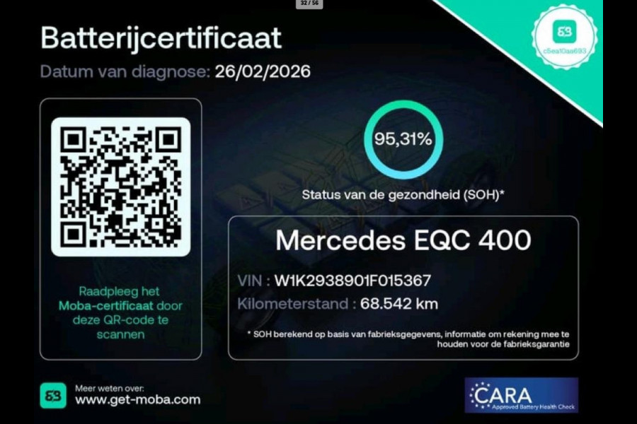 Mercedes-Benz EQC 400 4MATIC Business Solution 80 kWh 95% SOH