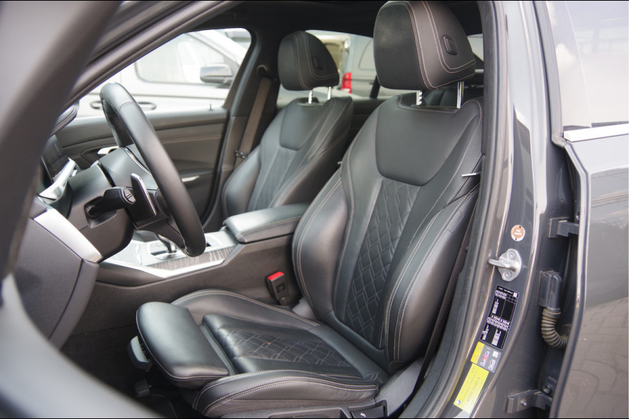 BMW 3-serie 330e M-SPORT SCHUIFDAK, INDIVIDUAL LEDER, LASER, HUD, HARMAN/KARDON, ADAPT. CRUISE, SPORTSTOELEN, DRAVIT GRAU
