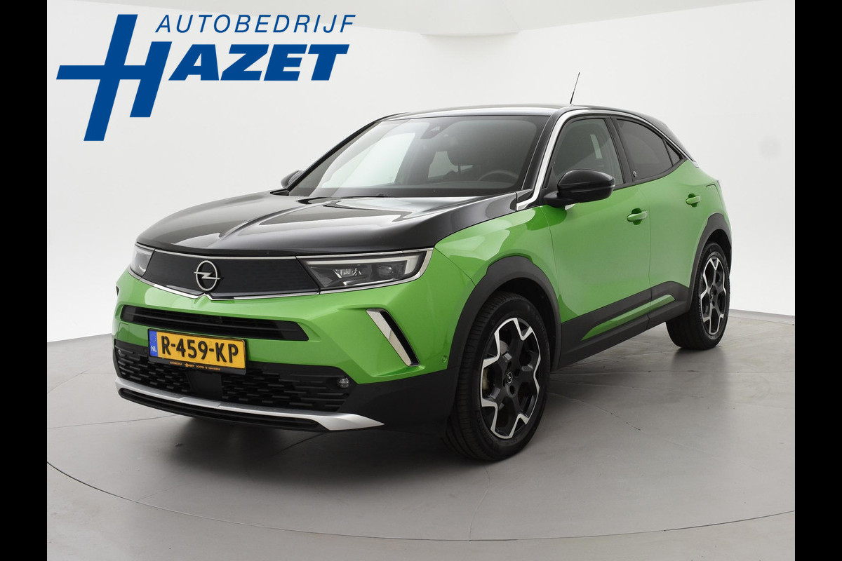 Opel Mokka-e ULTIMATE 50 KWH TWO TONE 94% SOH + LEDER/ALCANTARA | STOEL/STUURVERW. | 18 INCH | MATCHA GREEN