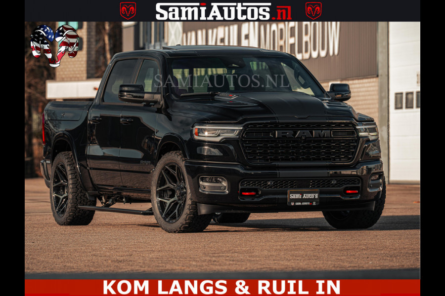 Dodge Ram Limited Night H.O 540HP 706Nm | Massage + Full Option | De Meest Luxe en Volle Pick-Up in zijn Klasse | Comfortabele Dubbele Cabine met Royale 5 Zitplaatsen | BPM vrij | Nu Leverbaar uit Voorraad | Voorraad Nr 2328 -  5157