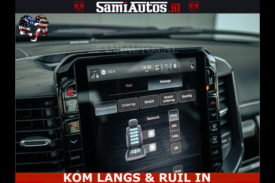 Dodge Ram Limited Night H.O 540HP 706Nm | Massage + Full Option | De Meest Luxe en Volle Pick-Up in zijn Klasse | Comfortabele Dubbele Cabine met Royale 5 Zitplaatsen | BPM vrij | Nu Leverbaar uit Voorraad | Voorraad Nr 2328 -  5157