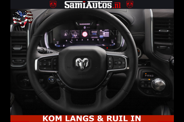 Dodge Ram NIGHT PREMIUM | 426PK | STRIPING | LUCHTVERING | HUD | PANO | 360 CAM | Full Option | LIMITED WHEELS | De Meest Luxe Pick-Up in  Comfortabele Dubbele Cabine met Royale 5 Zitplaatsen | EERSTE EIGENAAR | SMOKE PACK | BOM VOL |