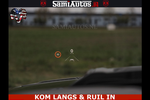Dodge Ram NIGHT PREMIUM | 426PK | STRIPING | LUCHTVERING | HUD | PANO | 360 CAM | Full Option | LIMITED WHEELS | De Meest Luxe Pick-Up in  Comfortabele Dubbele Cabine met Royale 5 Zitplaatsen | EERSTE EIGENAAR | SMOKE PACK | BOM VOL |