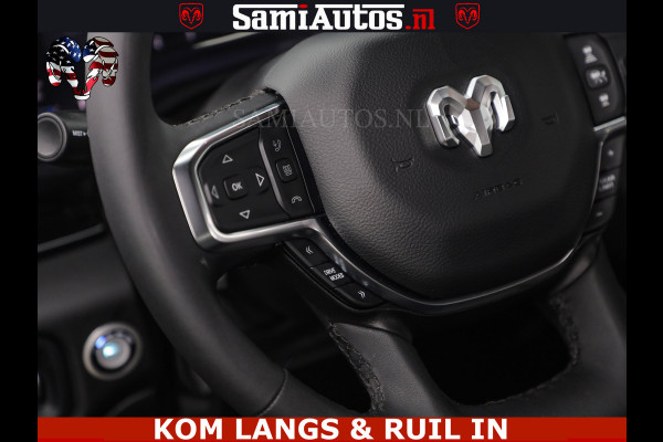Dodge Ram NIGHT PREMIUM | 426PK | STRIPING | LUCHTVERING | HUD | PANO | 360 CAM | Full Option | LIMITED WHEELS | De Meest Luxe Pick-Up in  Comfortabele Dubbele Cabine met Royale 5 Zitplaatsen | EERSTE EIGENAAR | SMOKE PACK | BOM VOL |