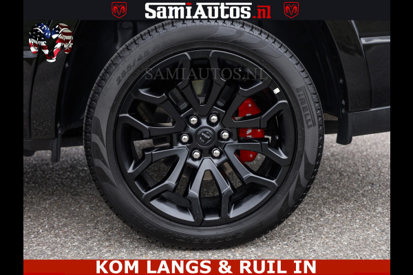 Dodge Ram NIGHT PREMIUM | 426PK | STRIPING | LUCHTVERING | HUD | PANO | 360 CAM | Full Option | LIMITED WHEELS | De Meest Luxe Pick-Up in  Comfortabele Dubbele Cabine met Royale 5 Zitplaatsen | EERSTE EIGENAAR | SMOKE PACK | BOM VOL |